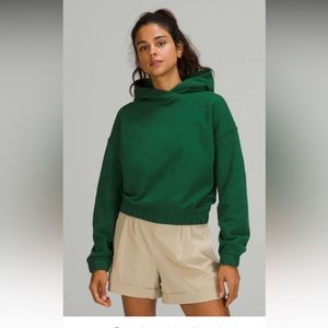 Lululemon Relaxed Crop Hoodie Everglade Green